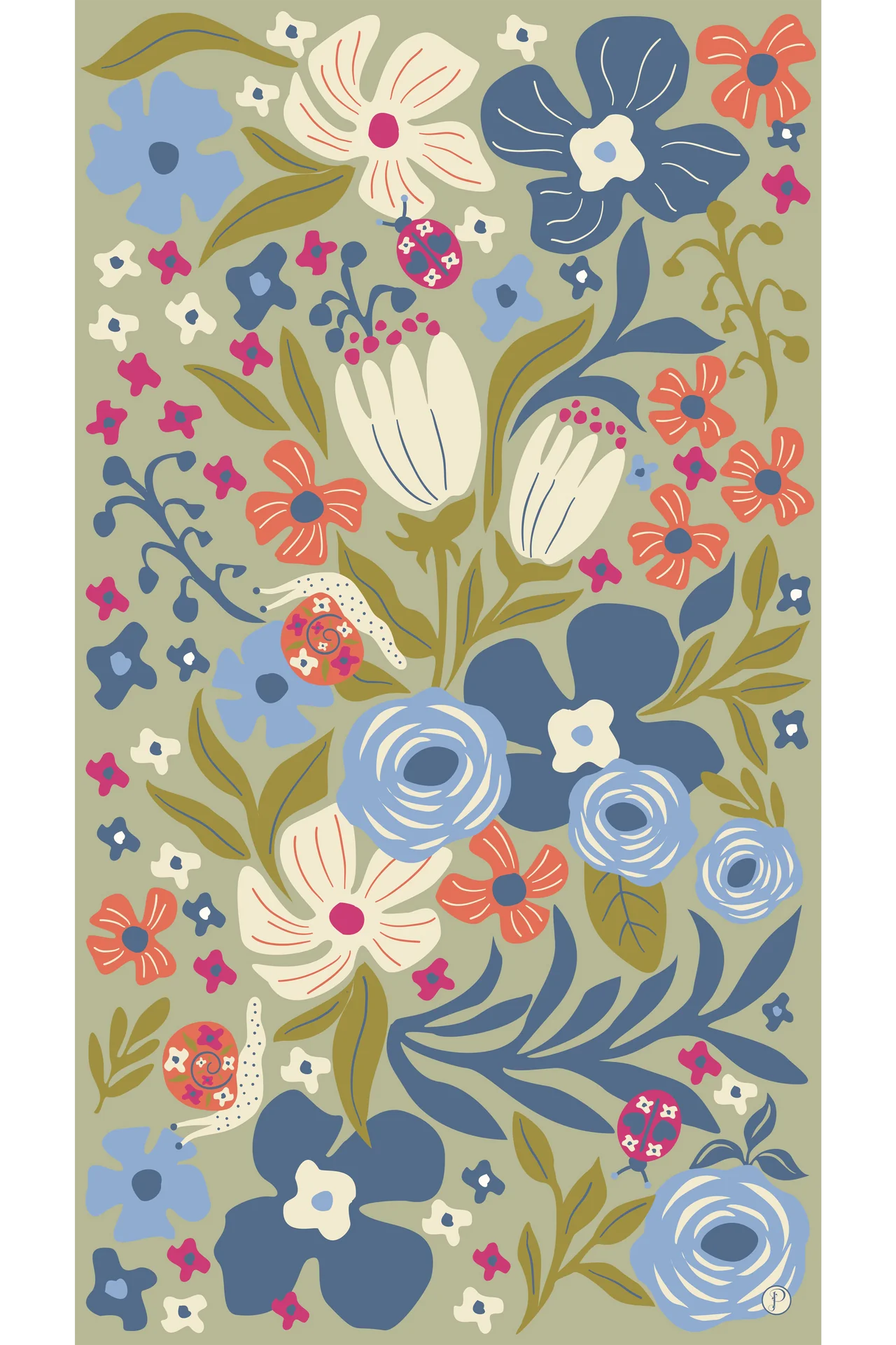 Scarf - Critters in the Wild Flowers