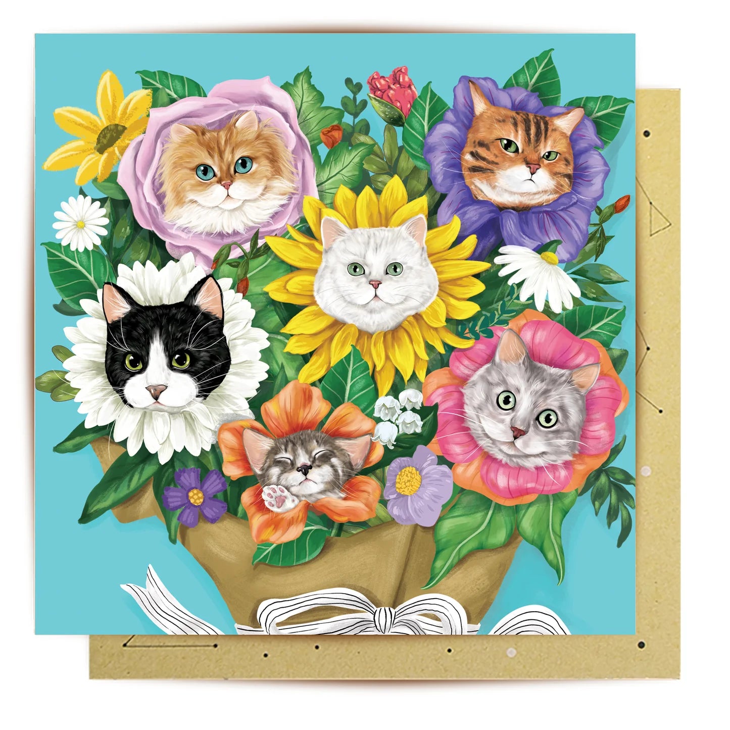 CARD - Cat Bouquet