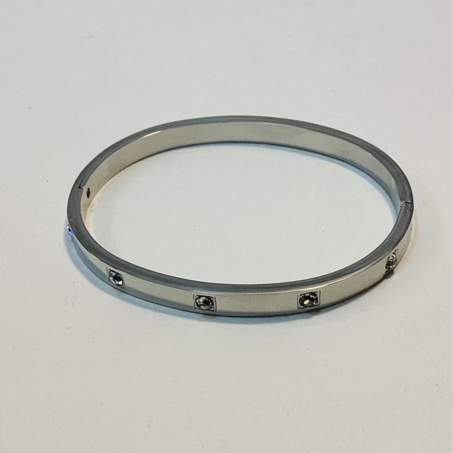 Cubic /zirconia Silver Bangle