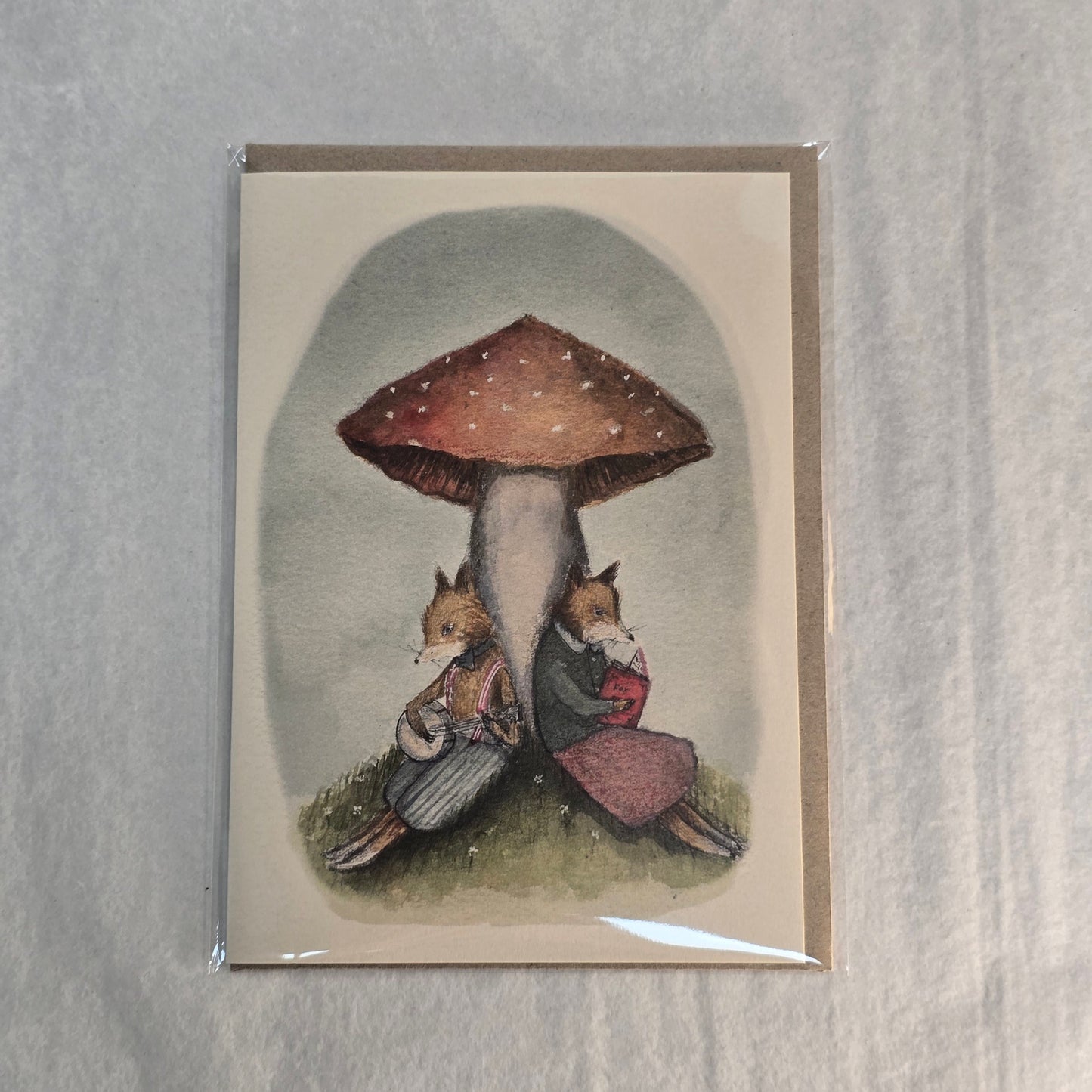 Nuovo Card - Mushroom Foxes