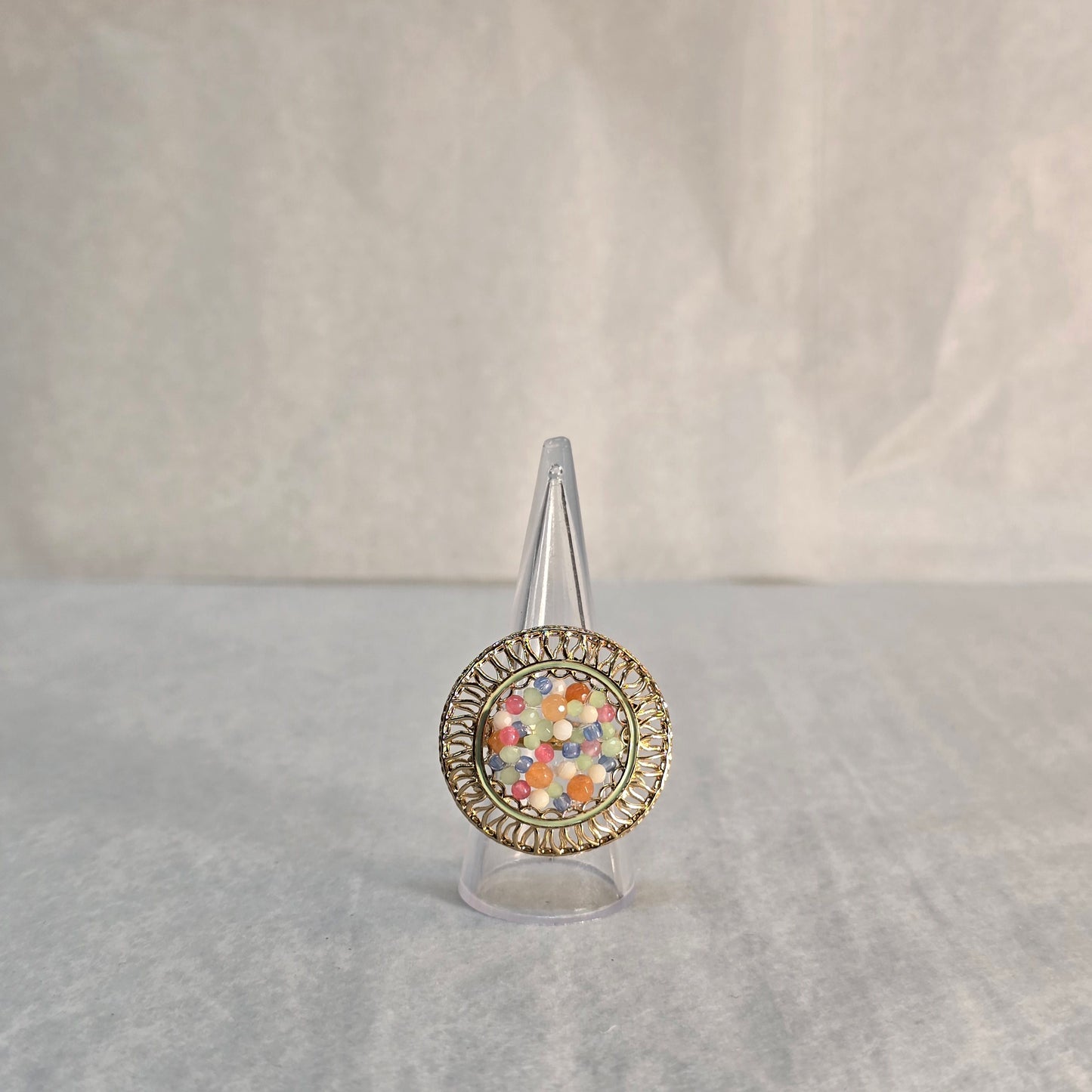 Woven Gold-Plated Adjustable Ring