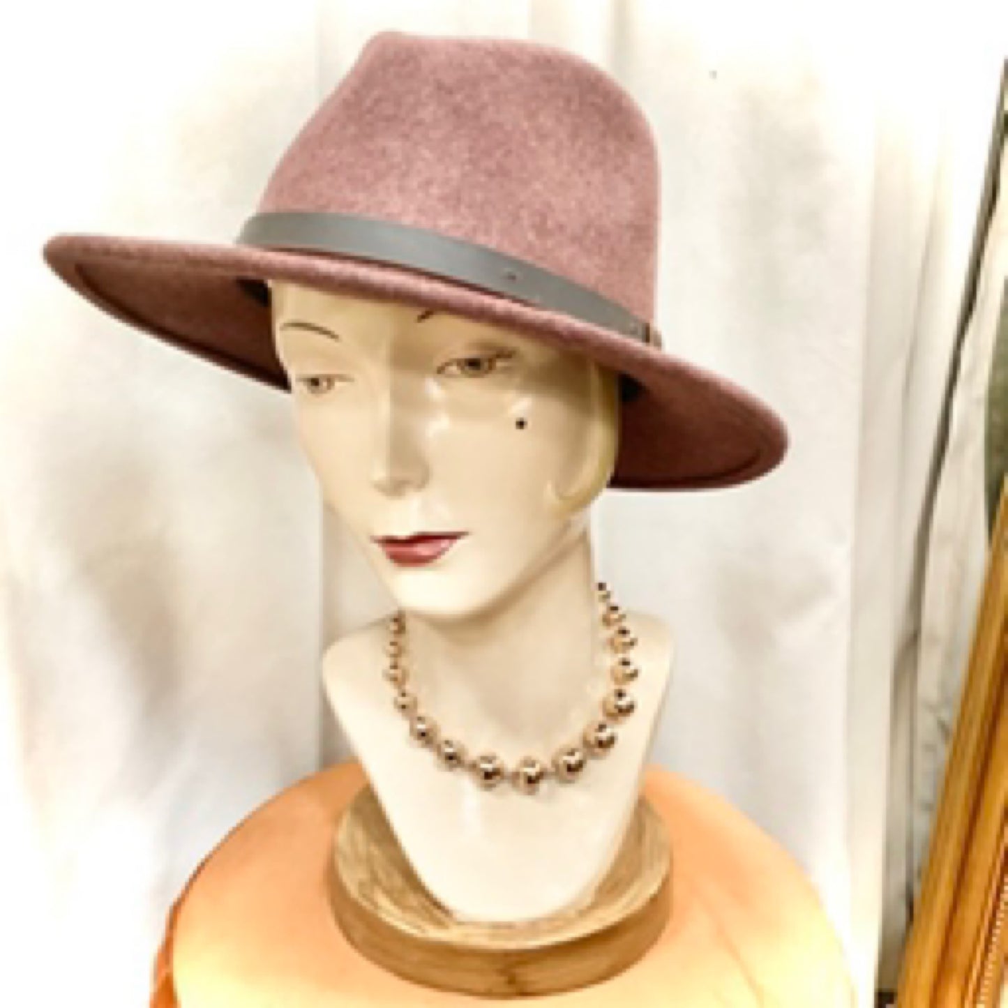 Billie Fedora Wool Felt Hat Burgundy