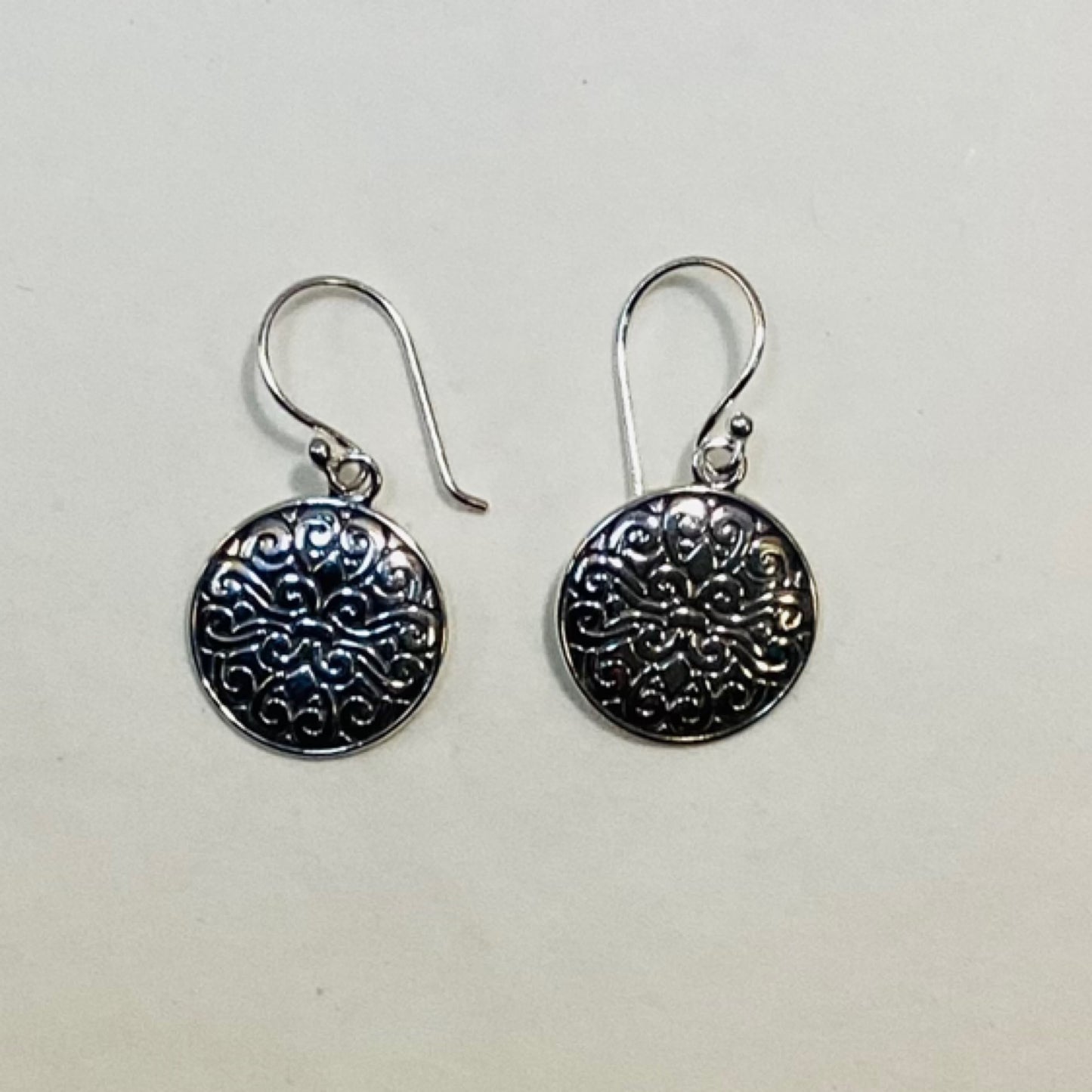 Flower Engraved Earrings