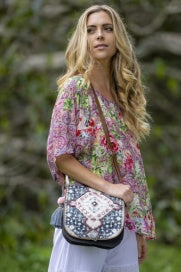 Small Denim Bag - Leather