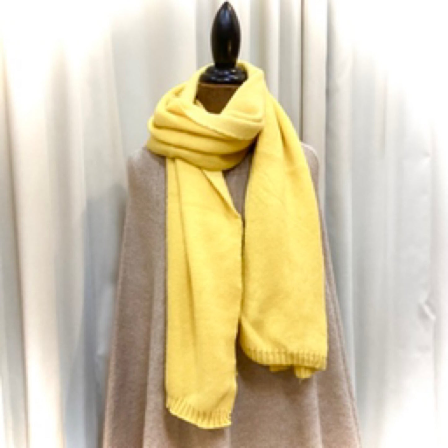 Plain Thick Scarf - Yellow