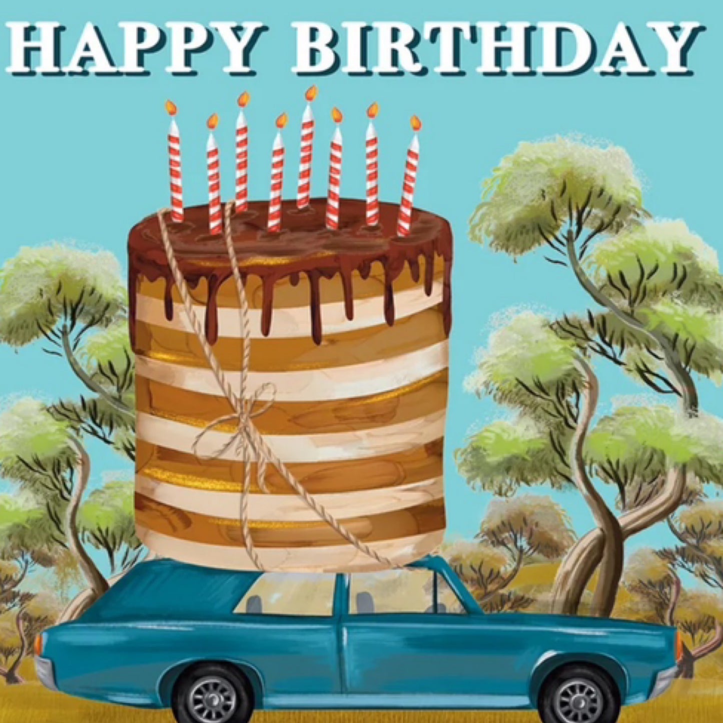 Mini Card - Cake on Car