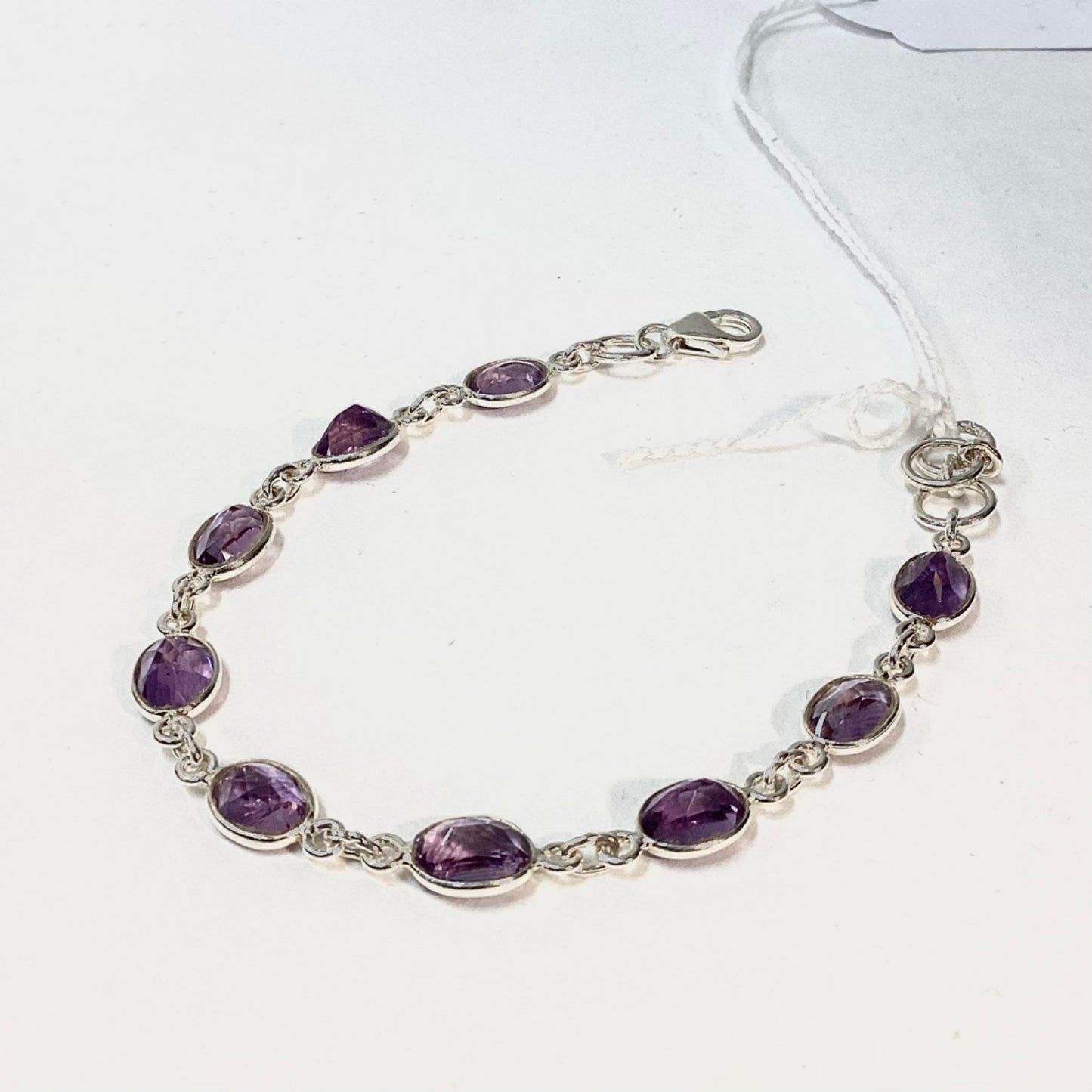 Sterling Silver and Amethyst Bracelet