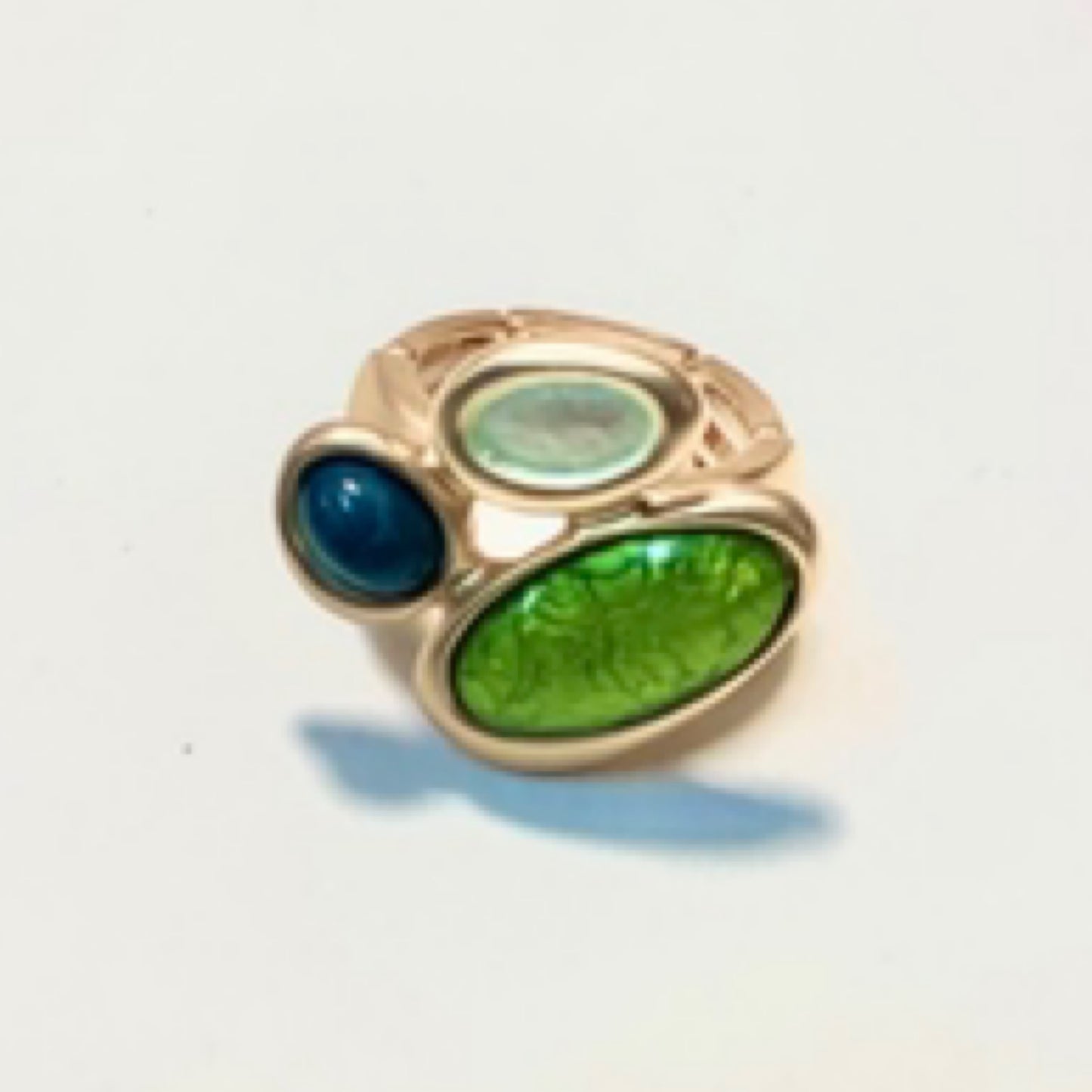 Gold and Green Stone Ring