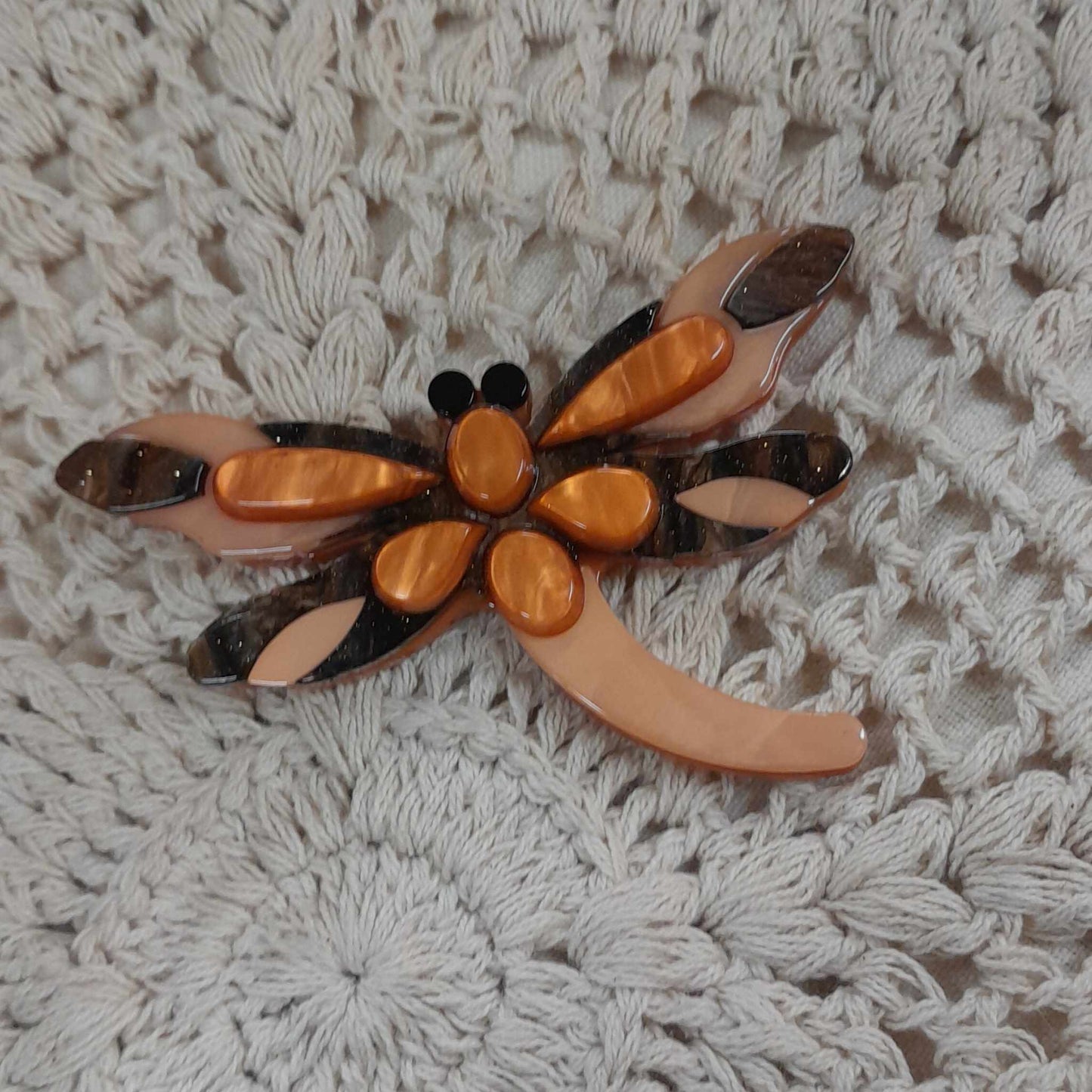 Large dragonfly brooch