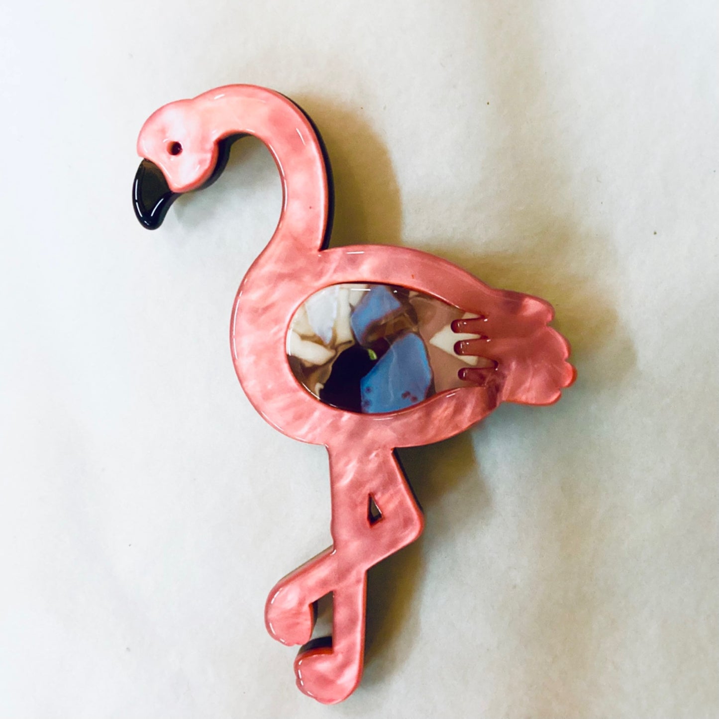 Flamingo Brooch - Pink