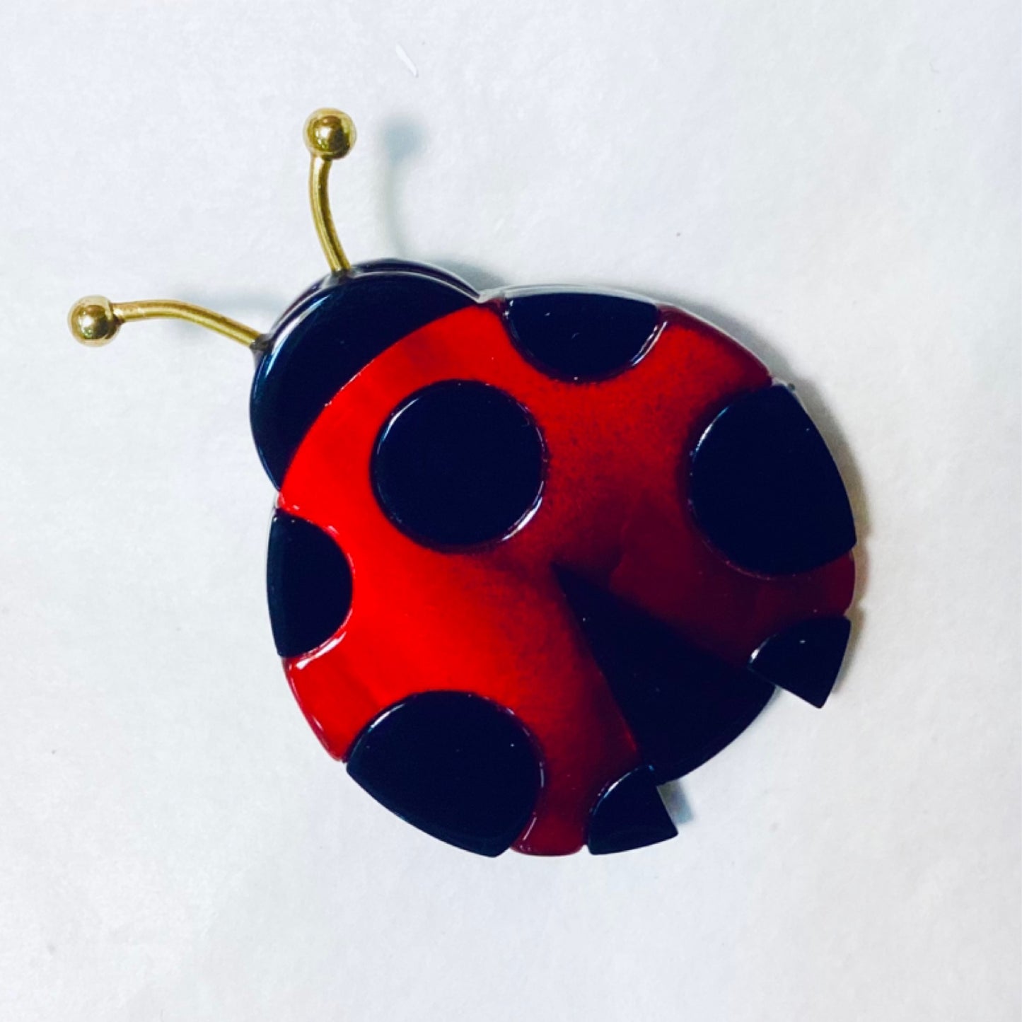 Ladybird Brooch - Red