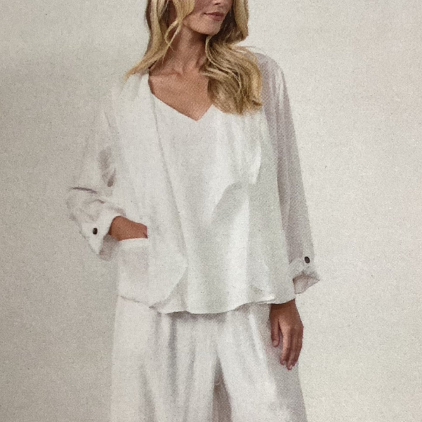 Jacket with Back Feature White