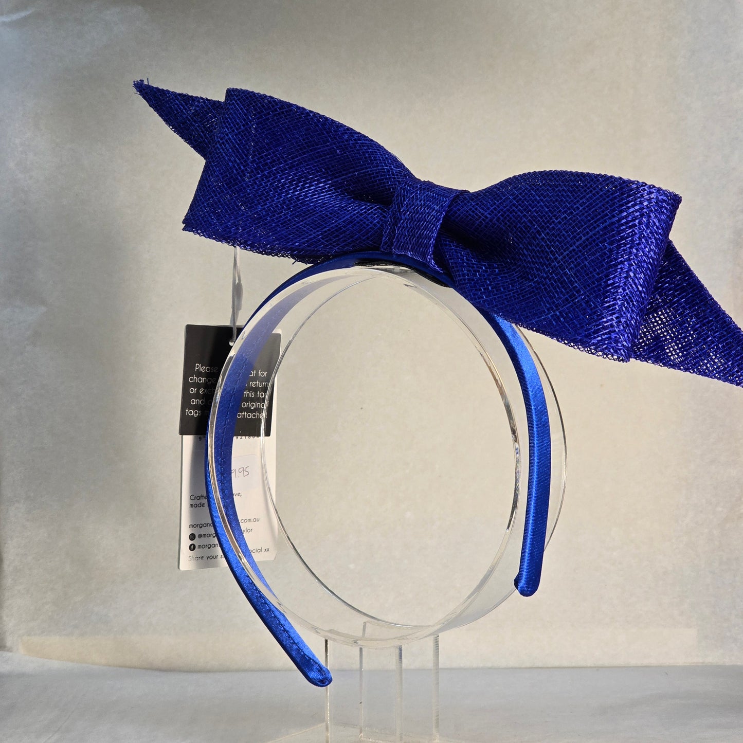 Dark Blue Bow Headpiece
