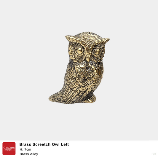 Brass Screetch Owl Left