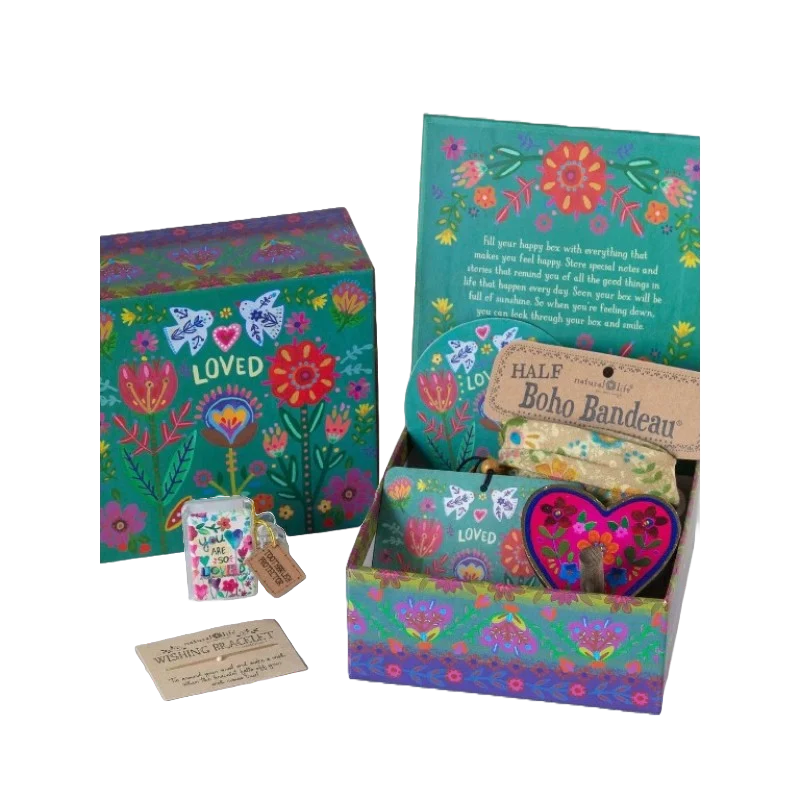 Happy Box Teal Loved
