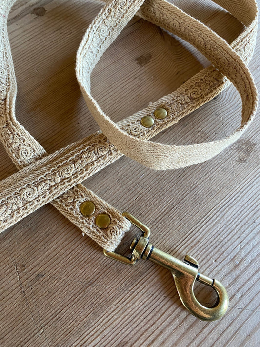 Braid Dog Leash - Beige