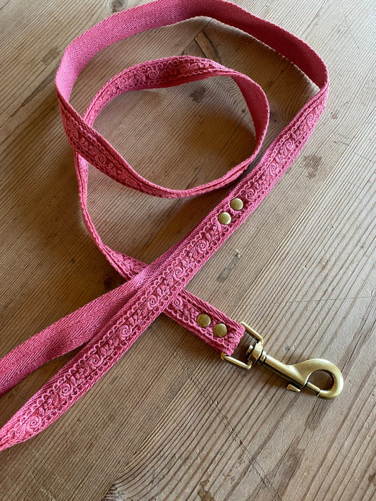 Braid Dog Leash - Rasperry