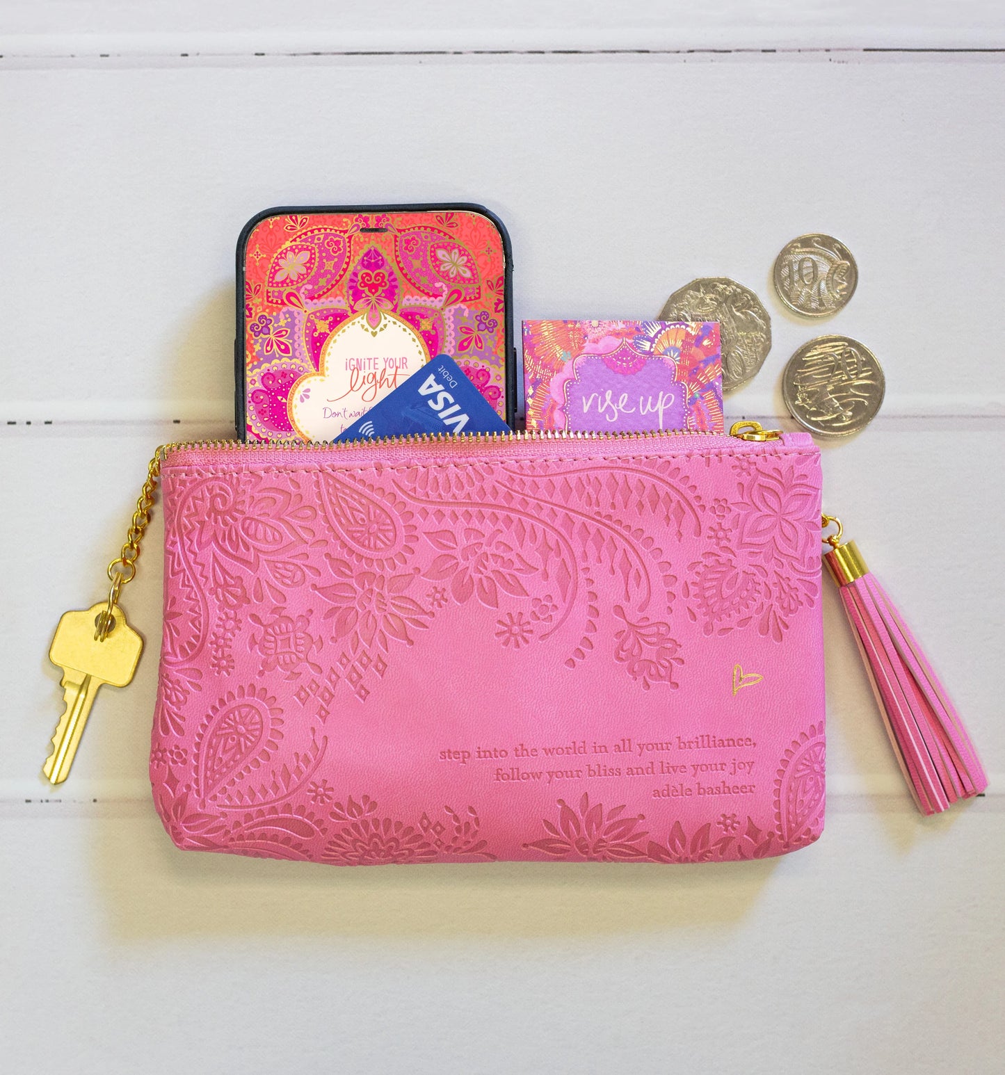 Rose Quartz Essentials Purse with Pouch