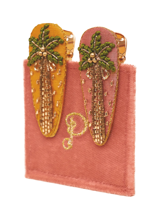 Palm Trees Hair Clips, Pack of 2