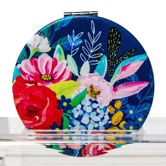 Wildflowers Two-sided Compact Pocket Mirror