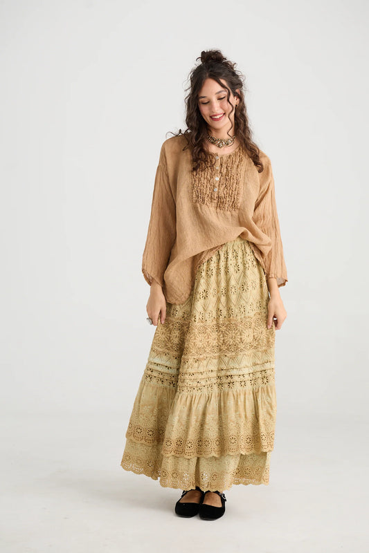 Serendipity Lace Skirt Caramel