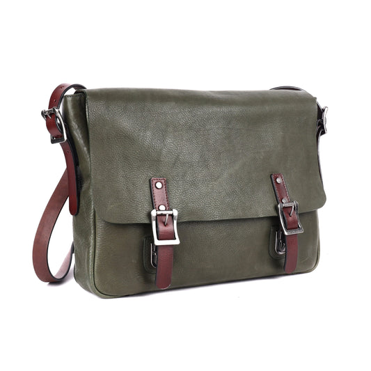 Stanley Messenger Bag with Buckles - Green