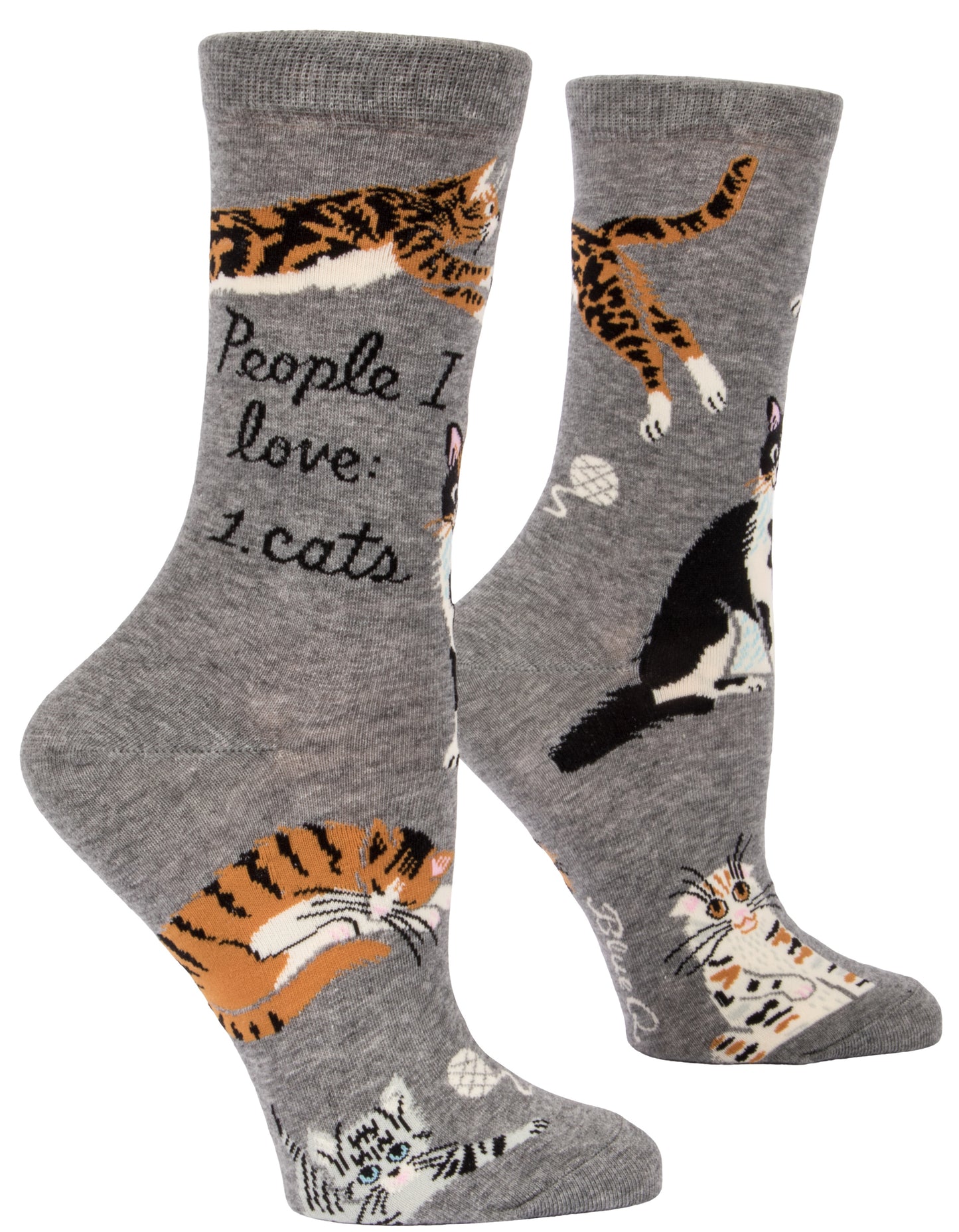 Ladies Crew Socks - People I love, Cats