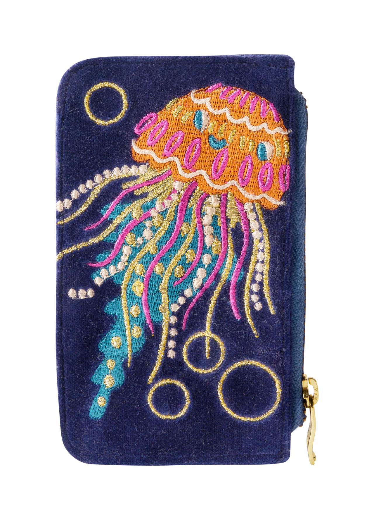 Jolly Jelly Velvet Card Holder - Navy