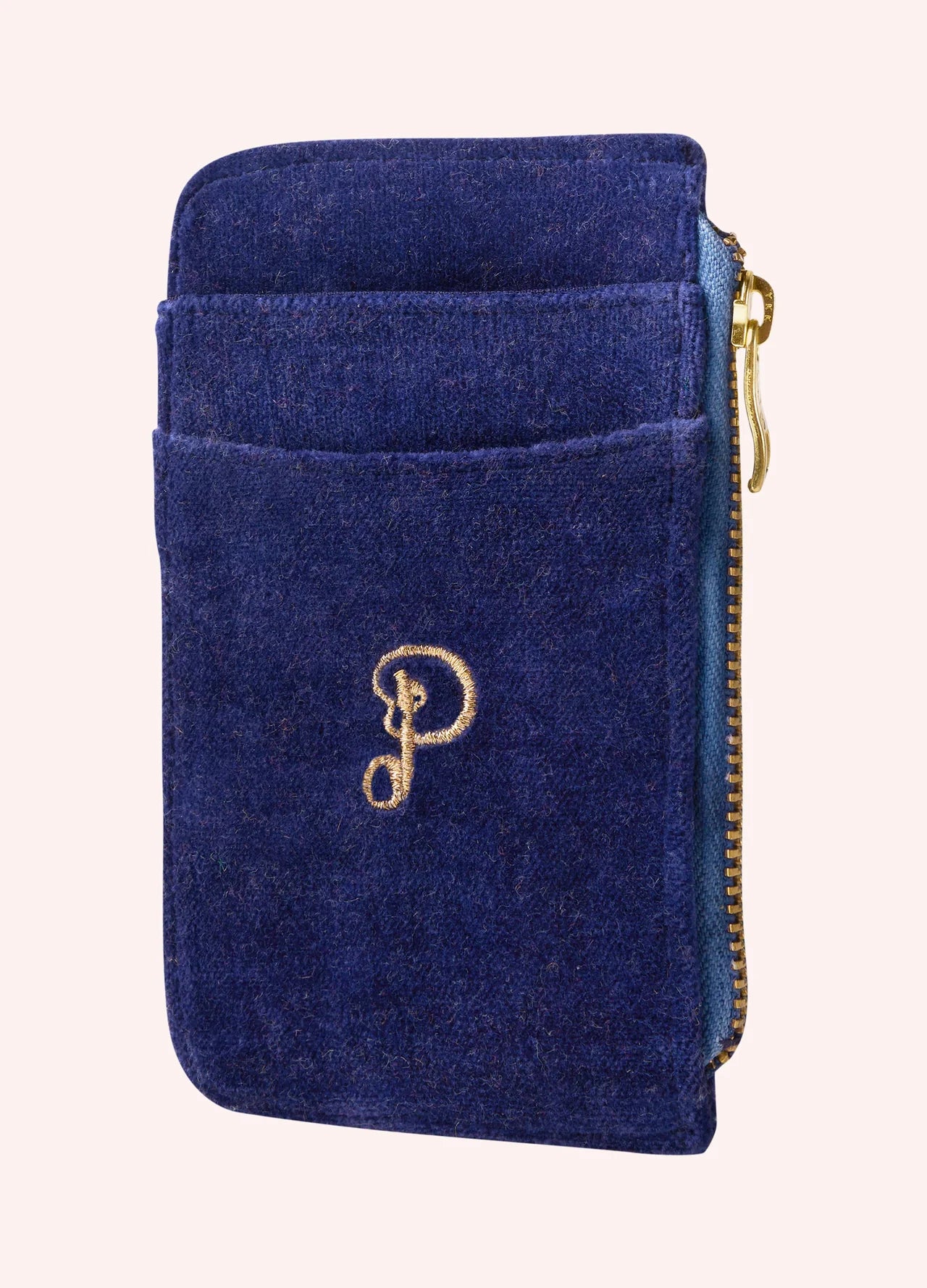 Jolly Jelly Velvet Card Holder - Navy