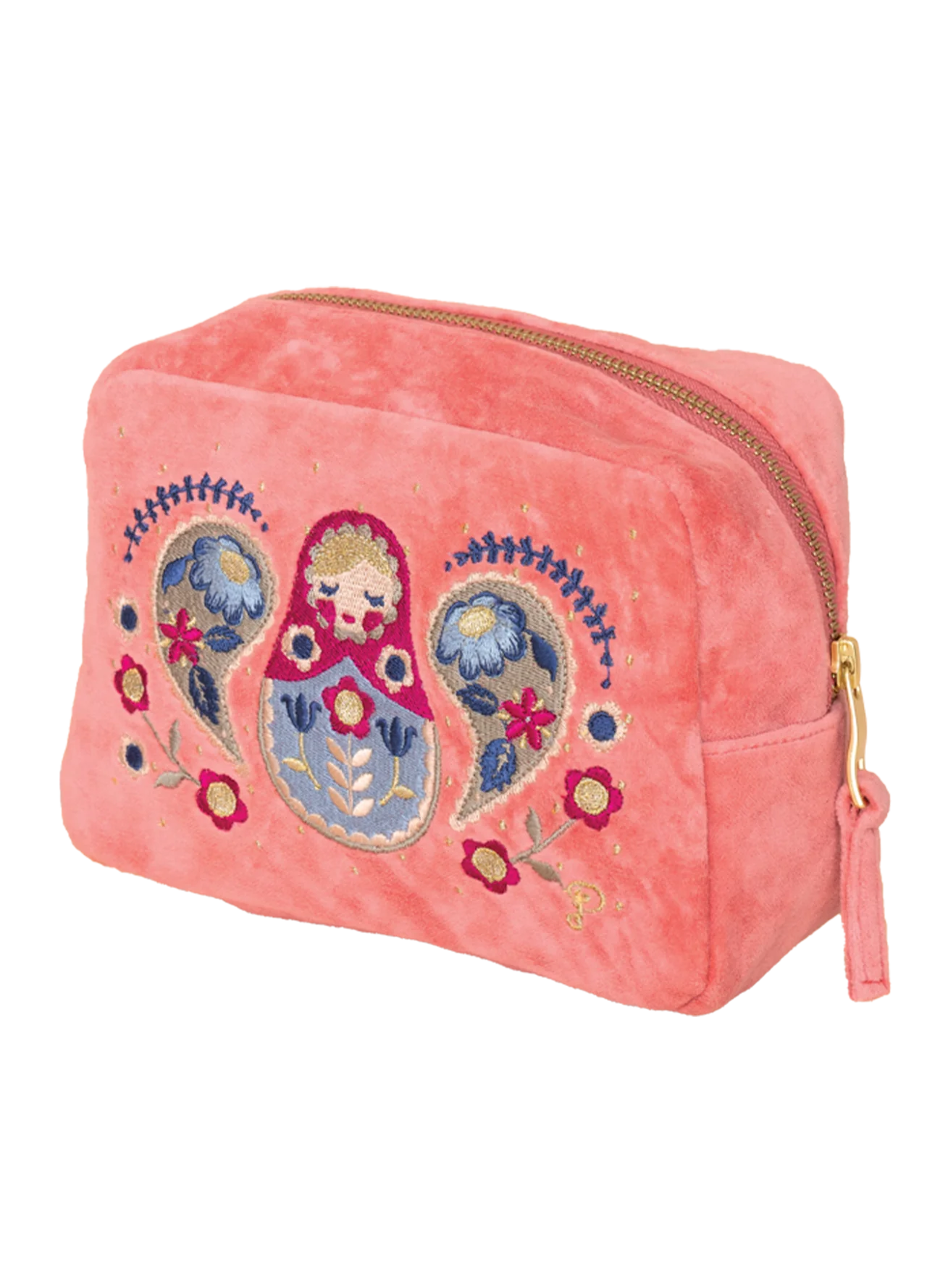 Matryoshka Doll Velvet Make-up Bag