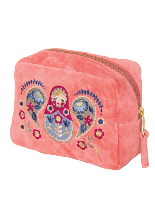 Matryoshka Doll Velvet Make-up Bag