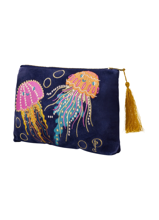 Jolly Jellies Velvet Zip Pouch