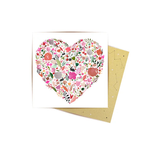 Mini Card - Flower Heart