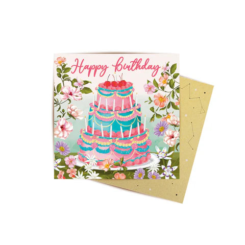 Mini Card - Happy Birthday Cake