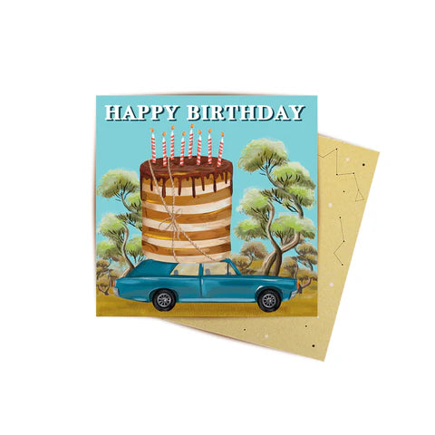 Mini Card - Cake on Car