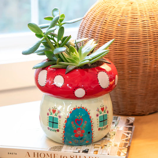 Mushroom pot plant