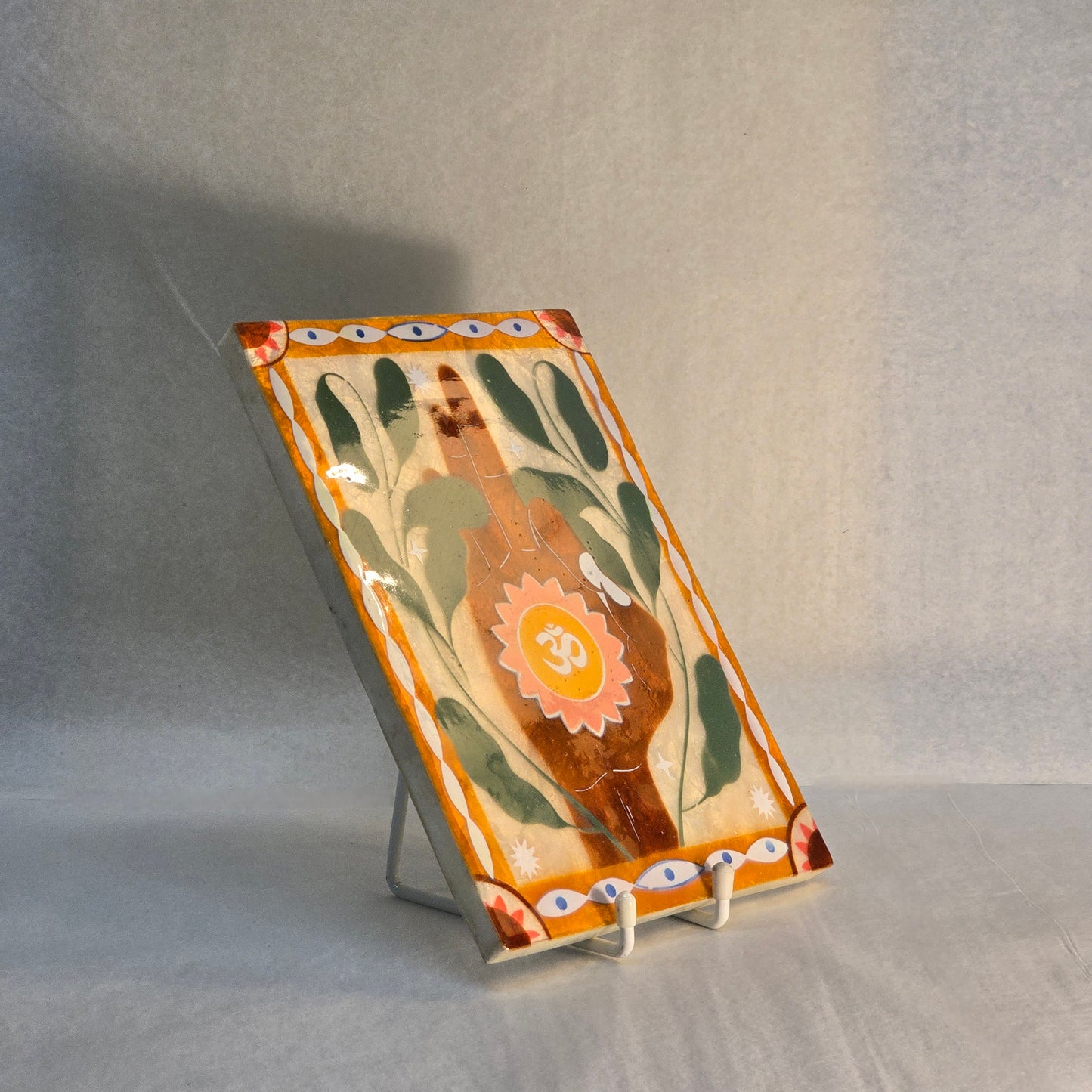 Wall Decor Shell Art Burnt Orange