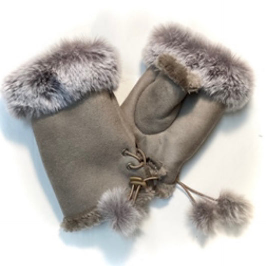 Fingerless Gloves - Dark Tan
