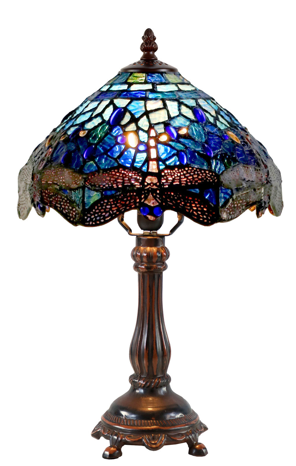 Blue Dragonfly Small Table Lamp