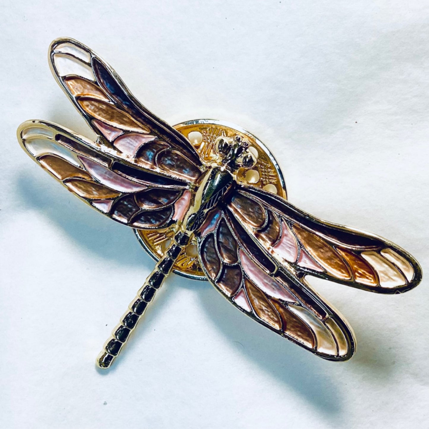 Dragonfly Magnet Brooch - Gold