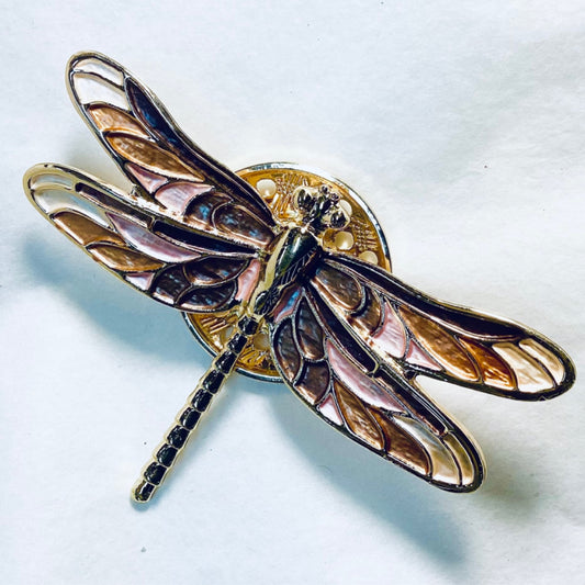 Dragonfly Magnet Brooch - Gold
