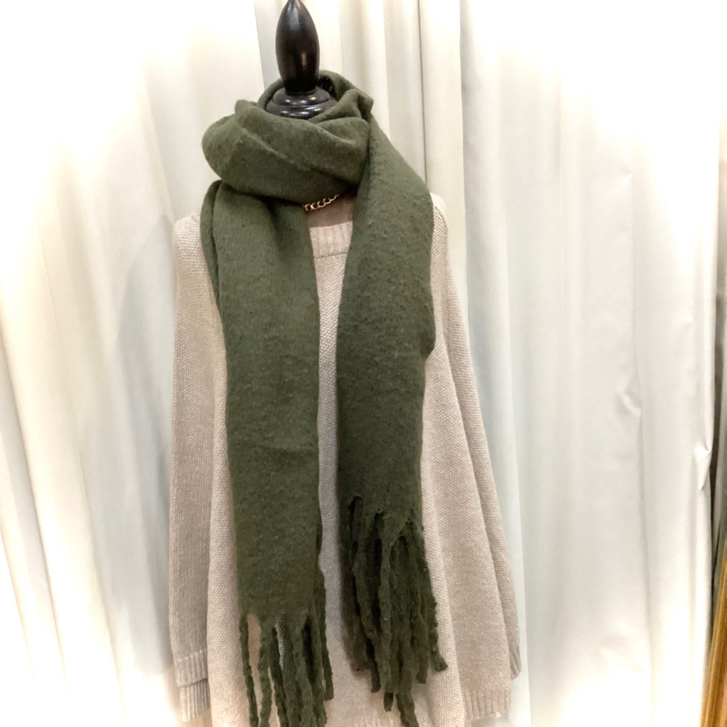 Bella Winter Scarf - Dark Green