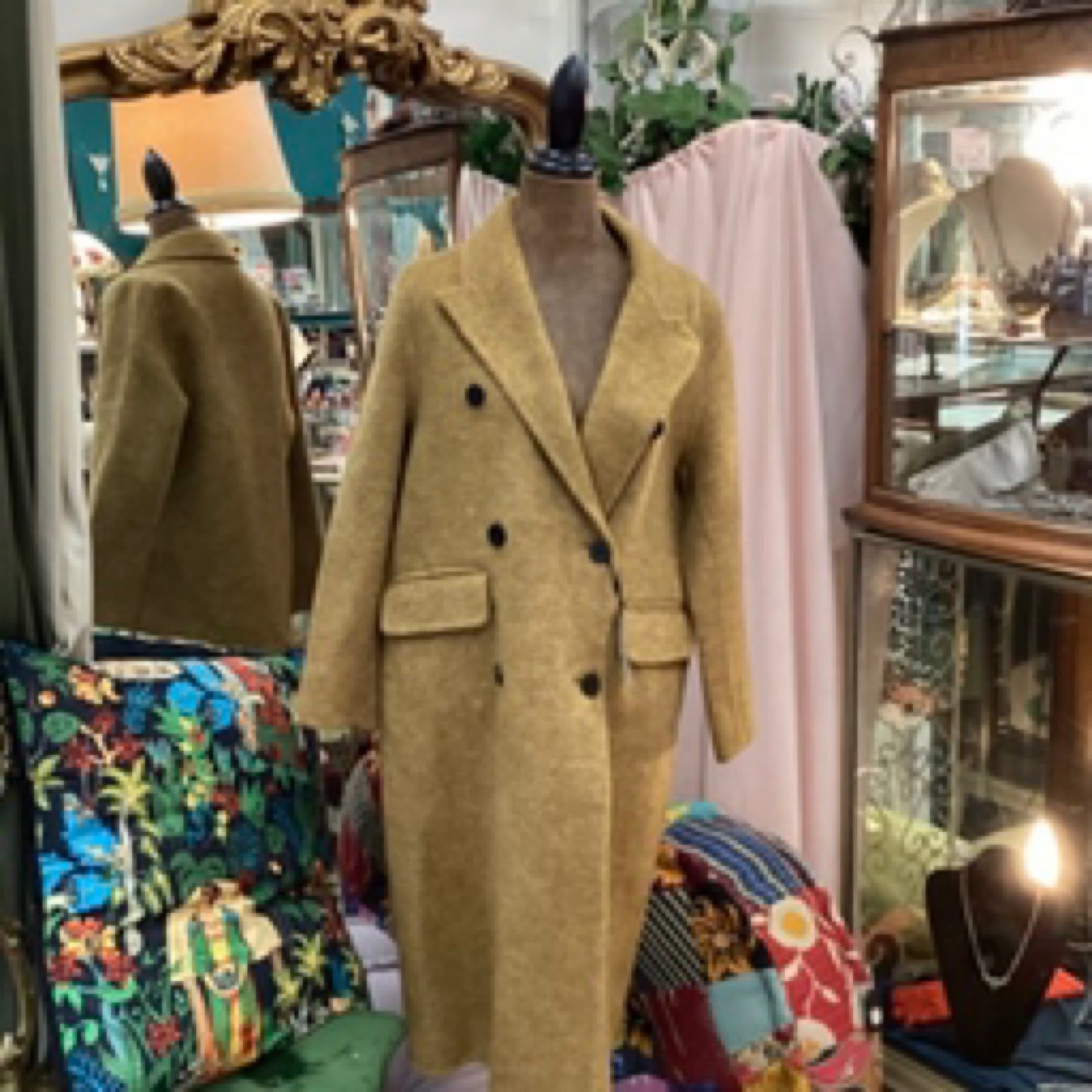 Handmade Mixed Wool Coat - Mustard