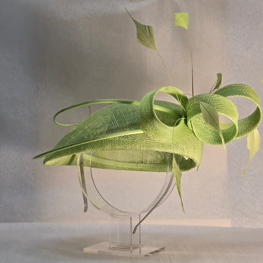 Pale Lime Green Fascinator