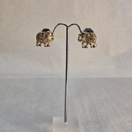 Golden Elephant Earrings