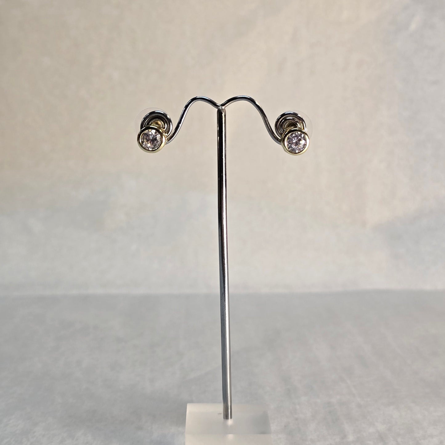 Gold Stud and Crystal