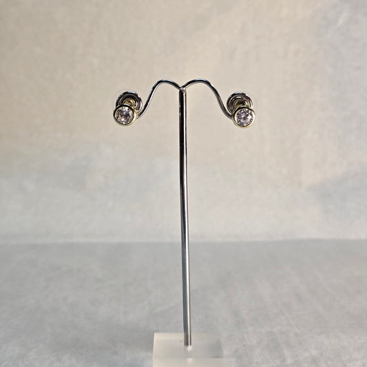 Gold Stud and Crystal