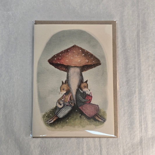 Nuovo Card - Mushroom Foxes
