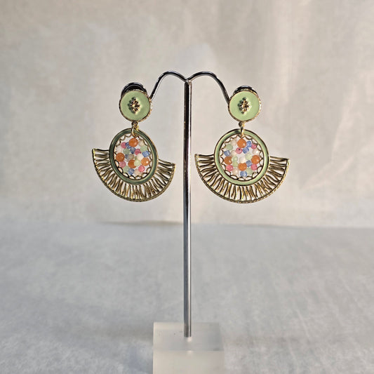 Woven Gypsy Gold Plated Earrings