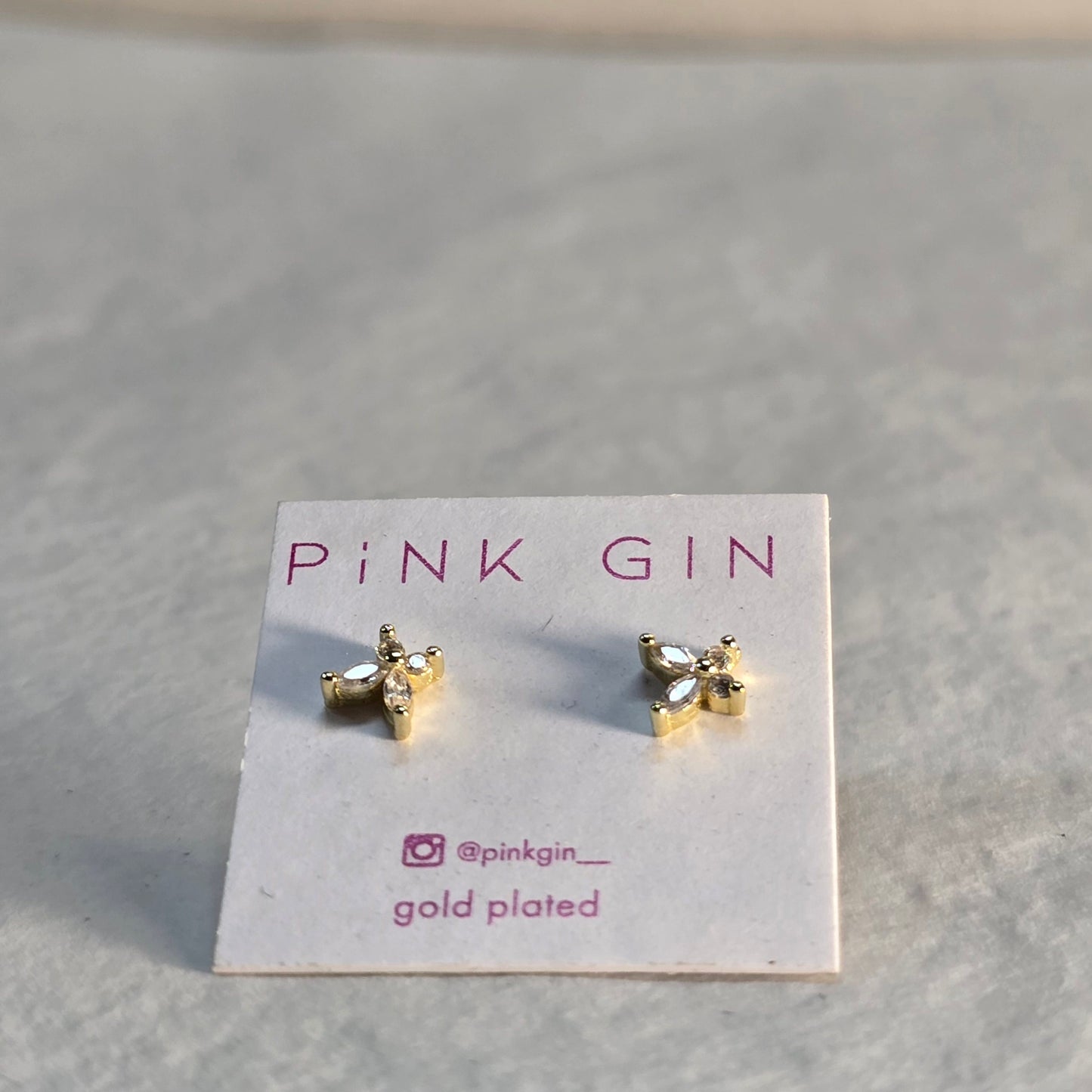 PG Tiny Butterfly Golden Studs